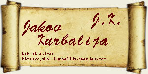 Jakov Kurbalija vizit kartica